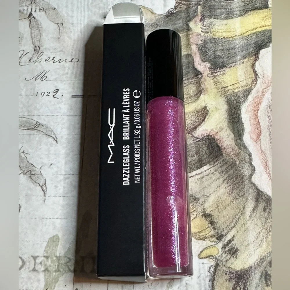 MAC COSMETICS STOP! LOOK! Purple DAZZLEGLASS BNIB lipgloss lipglass Rare Dazzle